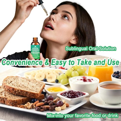 Turmeric Curcumin Supplement - 1000mg Liquid Complex with 95% Curcuminoids & Enhanced Absorption | Joint & Immune Support