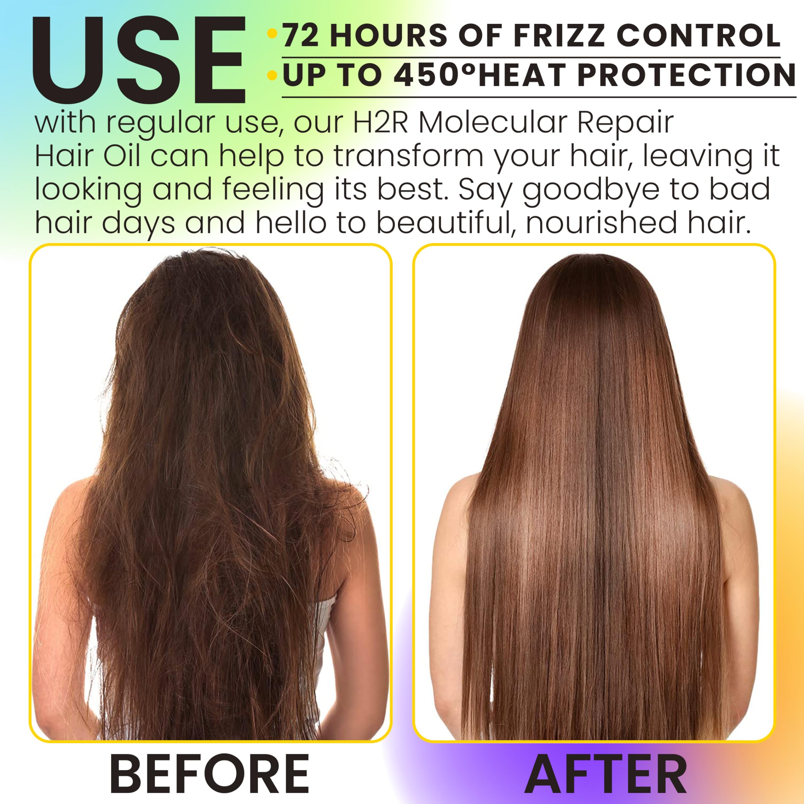 Ghost Hair Oil for Damaged, Curly Hair - Weightless Smoothing Oil with UV/Heat Protection, Frizz Control, Mega Shine, and Split End Repair