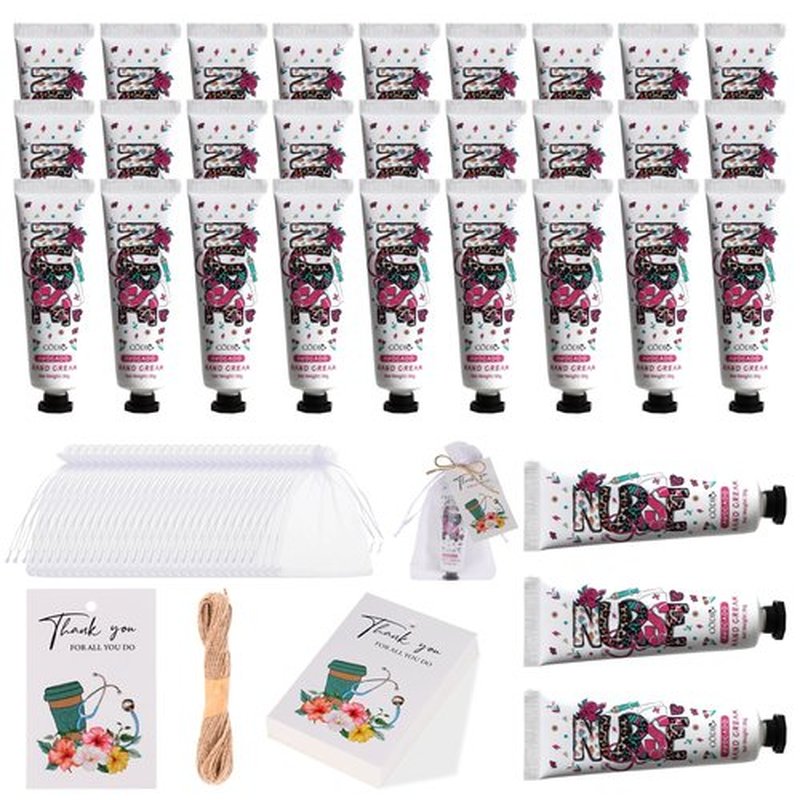 Kolewo4ever 90pcs 30 Sets Nurse Hand Cream Nurse Christmas Gifts Travel Size Hand Lotion for Dry Cracked Hands Gifts for Nursing Graduation Nurses Week New Nurses