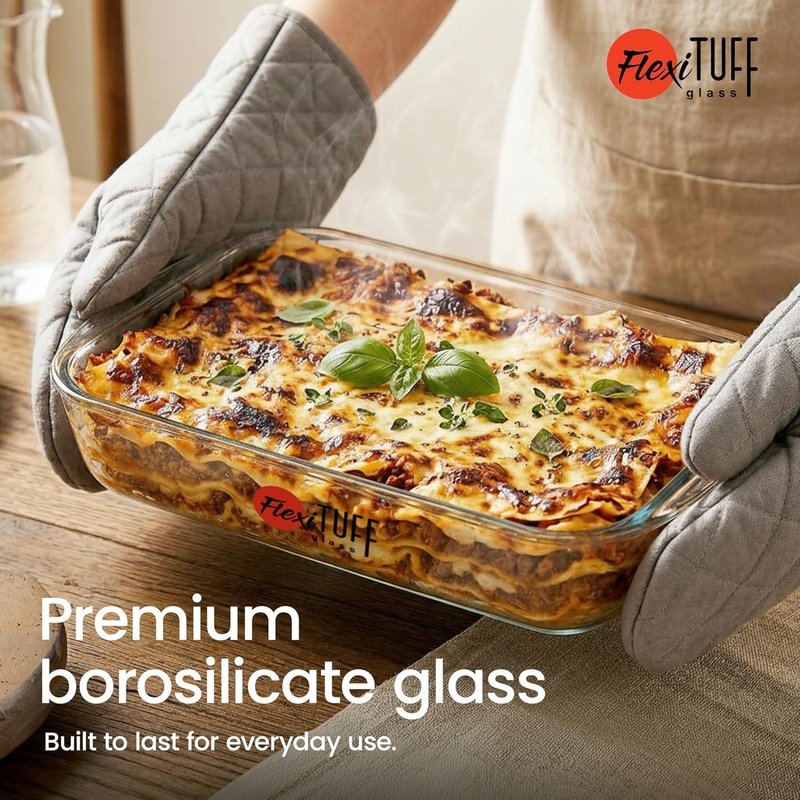 8Pcs Set Rectangular Bakeware by [Brand Name] - BPA Free, Leakproof & Airtight Containers | Dishwasher, Microwave & Freezer Safe - Clear