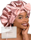 Skiennix Silk Satin Bonnet Hair Wrap - Adjustable Double Layer Sleep Cap for Curly Hair | Women’s Night Cover