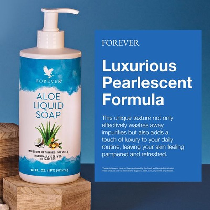 Forever Living - Aloe Liquid Soap - Gentle Cleansing and Moisturizing with Aloe Vera, Jojoba and Argan Oil - Gluten-Free and Vegan - 16 fl oz