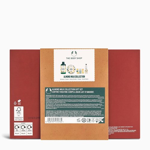 The Body Shop Almond Milk Collection Gift Set | 4-Piece Vegan Set with Shower Cream, Body Butter & More