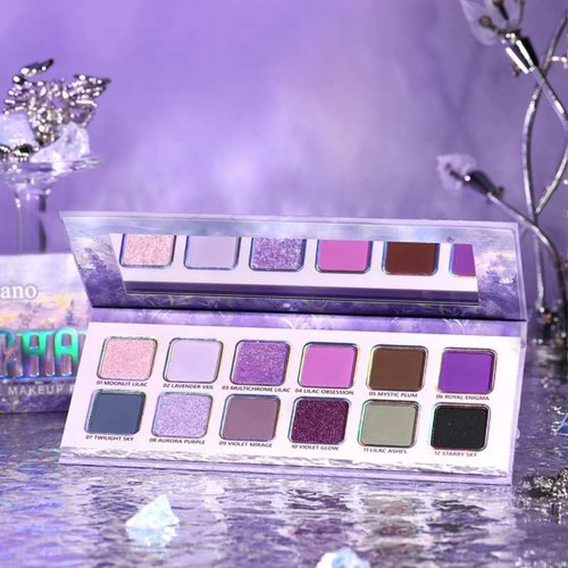 Purple Eyeshadow Palette, Pigmented Matte Shimmer Lavender Lilac Eye Shadow Pallet for Green Eyes,Bright Long Lasting Metallic Multichrome Violet Pink Makeup Pallet for Daily,Smoky,Carnival, Blendable