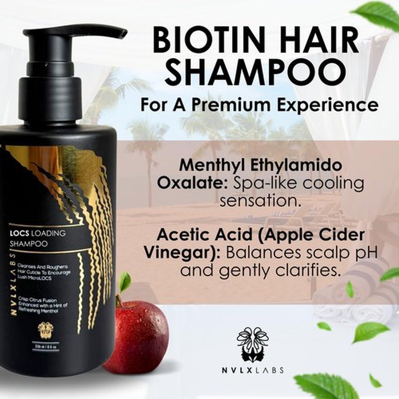 NVLX LABS Locs Shampoo - 8 Oz | Herbal Shampoo for Dreads, Sisterlocs, Locks, & Dreadlocks| Natural Vegan Haircare Cleanser for Daily Use | Plant Based Cleanser for Women and Men