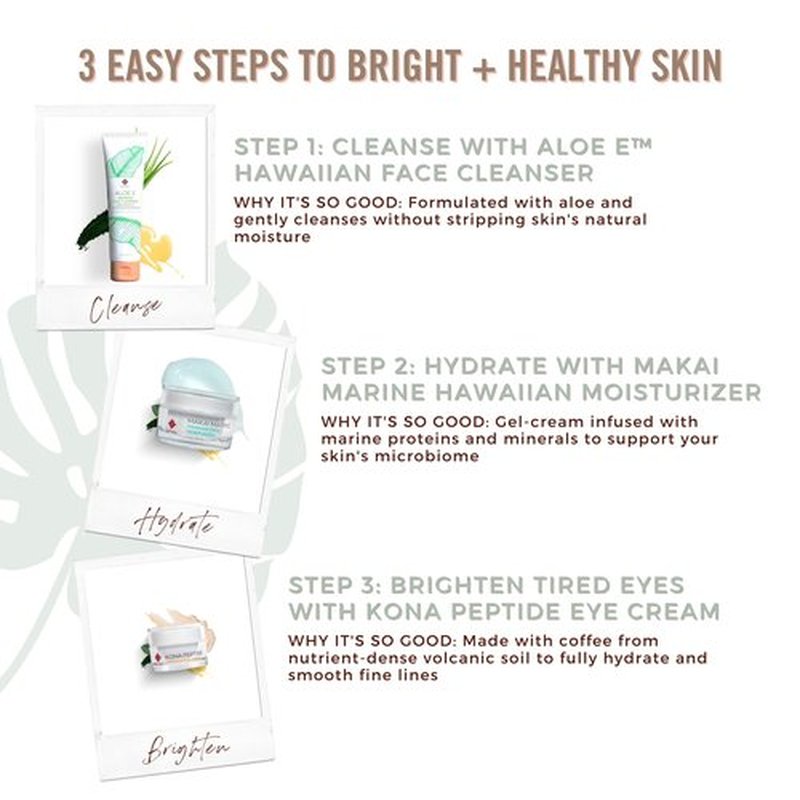 Hanalei Kona Peptide Eye Cream with Caffeine – Reduces Wrinkles, Puffiness, Dark Circles, Hydrating, Smoothing, Revitalizing Formula with Hawaiian Botanicals and Peptides – Cruelty-Free, Vegan, 0.5 oz