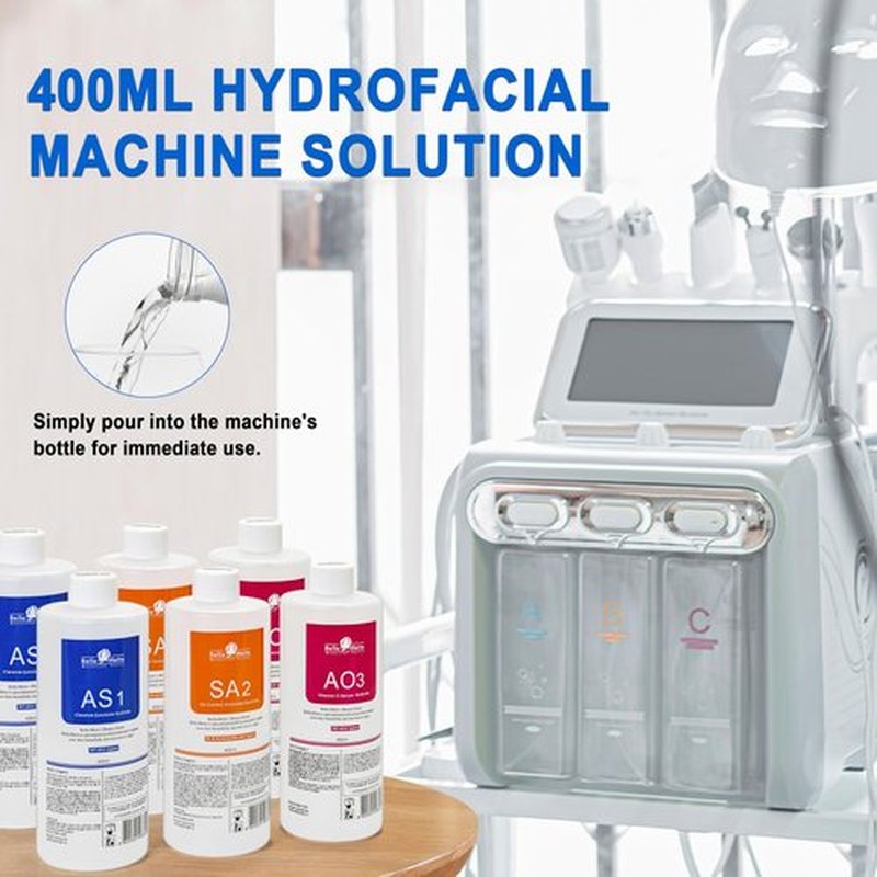 Elitzia 2 Set of Aqua Peeling Solution Facial Dermabrasion Machine Aqua Peel Serum Skin Care AS1 SA2 AO3 for Face Cleansing & Moisturizing 400ml/14.1Fl.oz (Set of 3 Bottles) ETYYS123