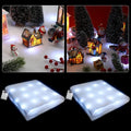 Zhengmy Christmas Lighted Snow Blanket - Pre-Lit LED Table Runner for Holiday Village Display | 4.9ft x 16in White