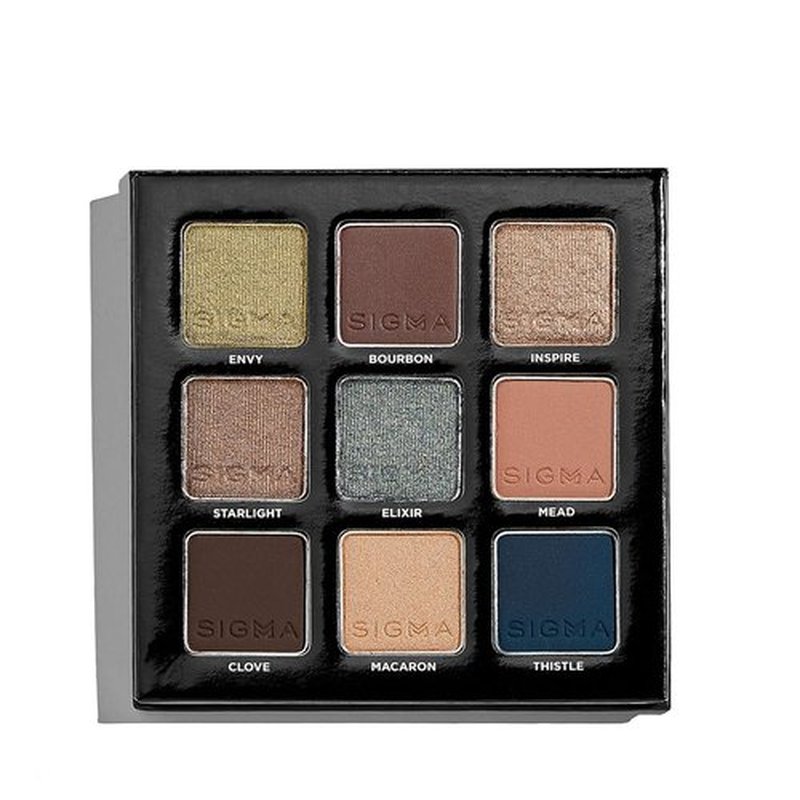 Sigma Beauty On-the-Go Eyeshadow Palette - Ivy | 9 Bold Shades in Matte, Shimmer & Metallic Finishes - Vegan & Highly Pigmented