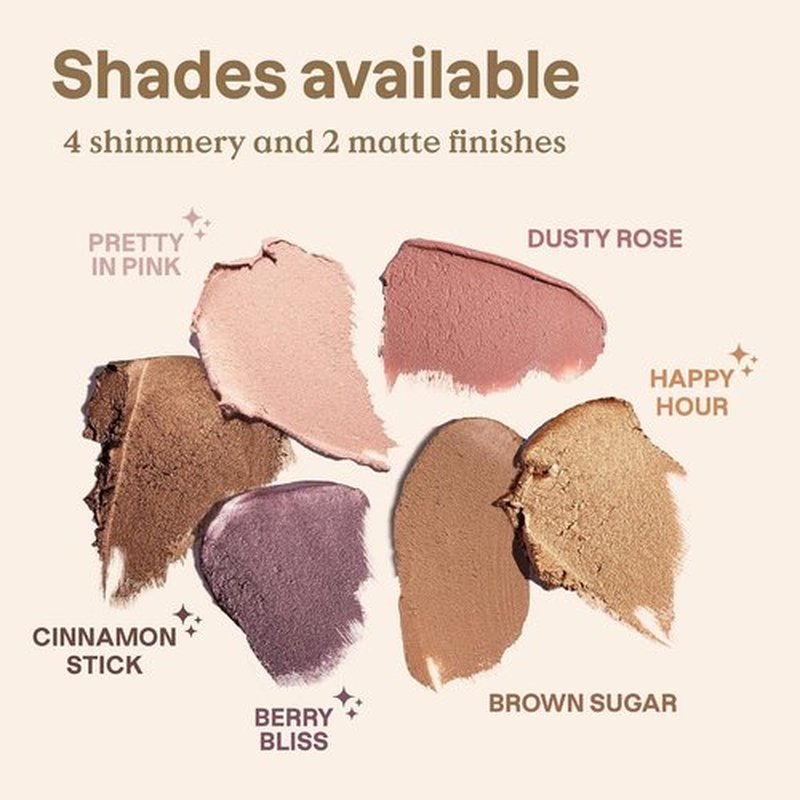 ATTITUDE Oceanly Eyeshadow - EWG Verified Matte Cream Formula | Vegan & Plastic-Free, Dusty Rose, 0.16 Fl Oz