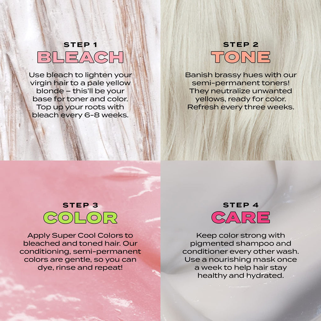 BLEACH LONDON Total Bleach Kit - Salon Standard, Vegan, Cruelty-Free, For All Hair Types, Brightest Blonde