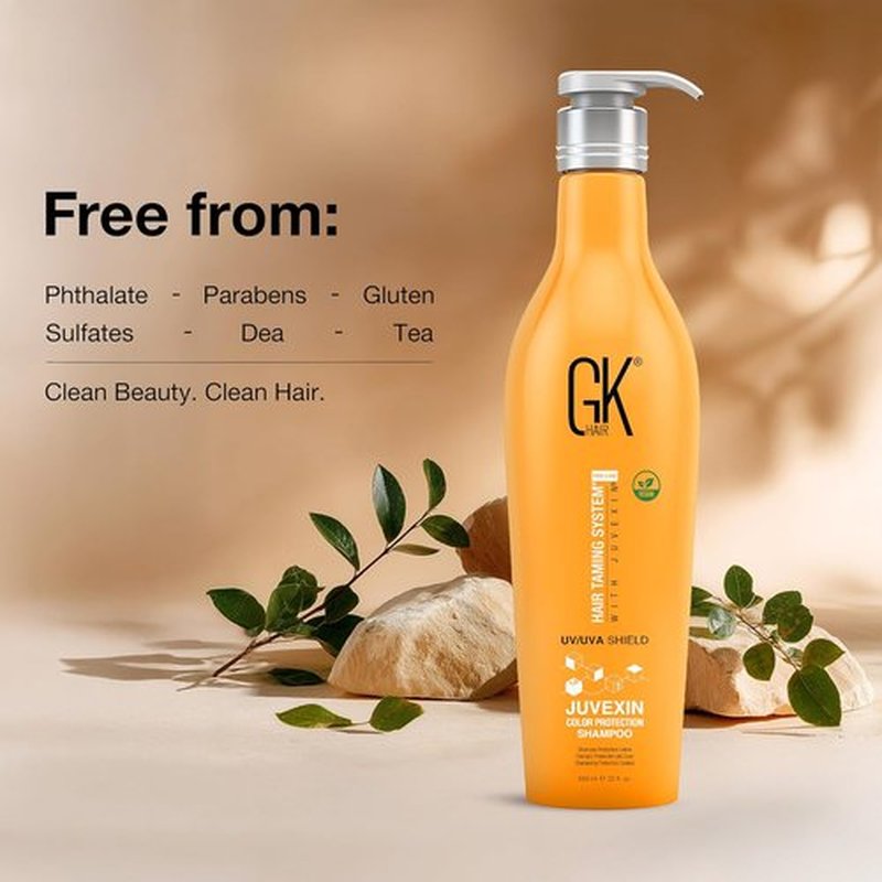 GK HAIR Shield Shampoo - Color Safe Formula with UV Protection & Aloe Vera | 22 Fl Oz, Vegan & Hydrating