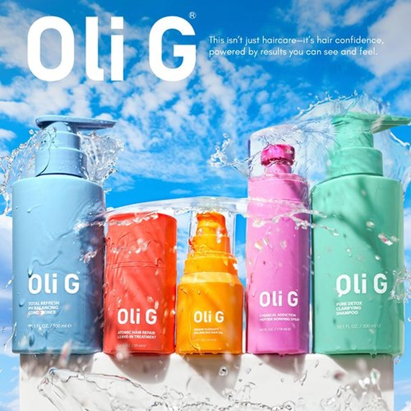 Oli G Total Refresh pH Balancing Shampoo – Lightweight Daily Cleanser for All Hair Types – With Marula Oil, Shea Butter & Quinoa Protein – Hydrating, Anti-Frizz Formula – 10.1 fl oz