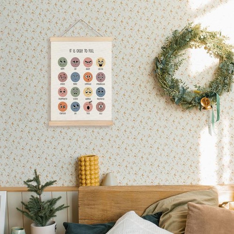 Supwhd Feelings Chart - Emotions Chart for Kids | Calming Therapy Office Decor 12x16 Framed
