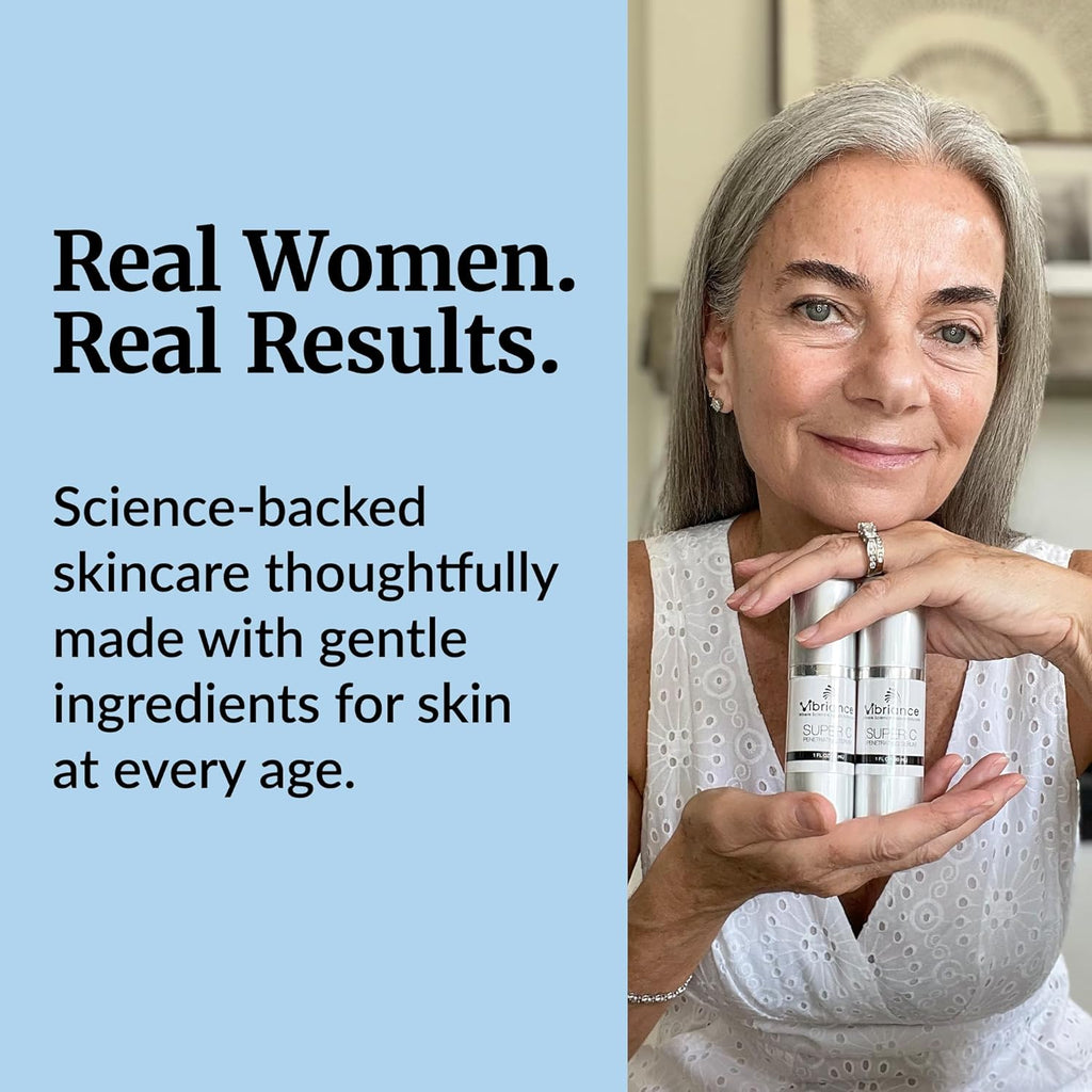 Vibriance Super C Serum - All-in-One Vitamin Formula for Mature Skin | Hydrates, Firms, Lifts, 1 fl oz