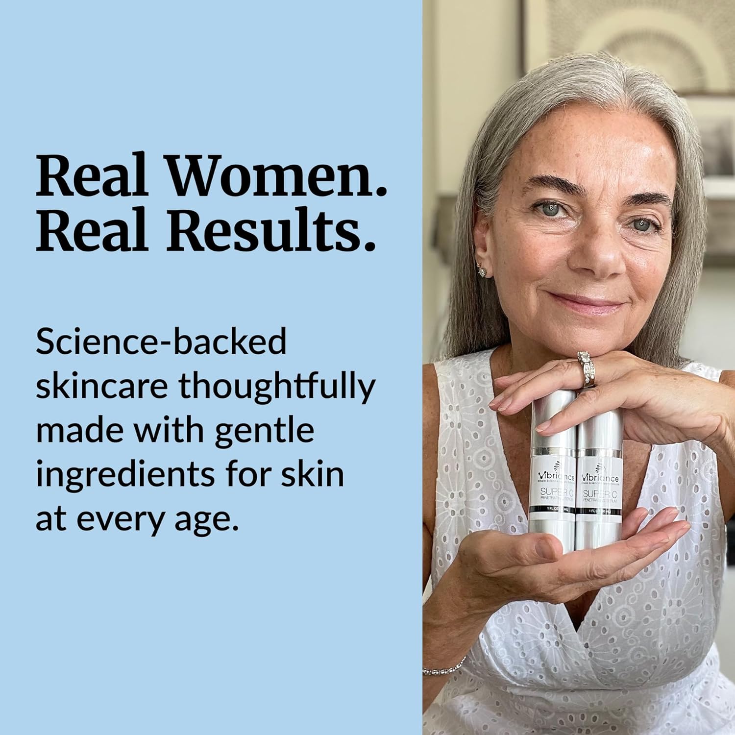 Vibriance Super C Serum - All-in-One Vitamin Formula for Mature Skin | Hydrates, Firms, Lifts, 1 fl oz