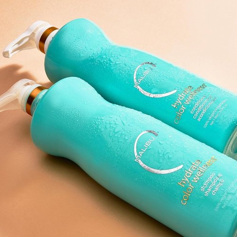 Malibu C Hydrate Color Wellness Duo | Hydrating Shampoo & Conditioner Set for Color-Treated Hair - Vegan & Sulfate-Free