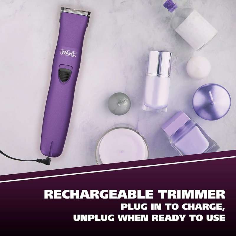 Wahl Pure Confidence Rechargeable Electric Trimmer & Shaver - Smooth Shaving for Face, Underarms & Bikini Areas | Model 9865-100