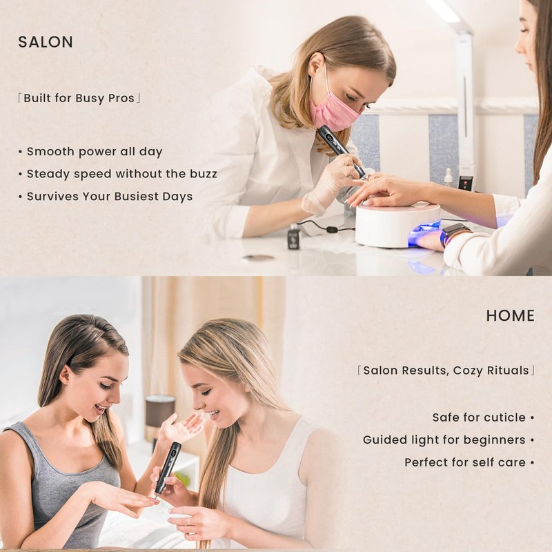 Unnees Cordless Electric Nail Drill Kit with 5 Adjustable Speeds, 6 Premium Bits & Led Light. Perfect for Gel/Acrylic/Dip Nails, Manicures, Pedicures & Pets, Portable & Professional (Grey)
