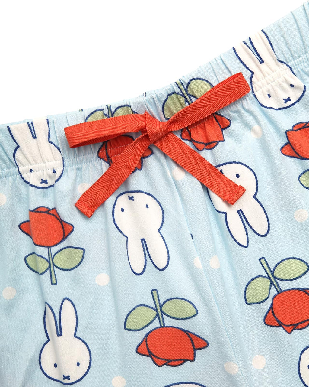 COCO BRANDS Miffy Womens Pajama Sets - 2 Piece Soft Button Down Sleep Shirt with Matching Pajama Pants or Pajama Shorts, Size Large, Miffy Flower Blue