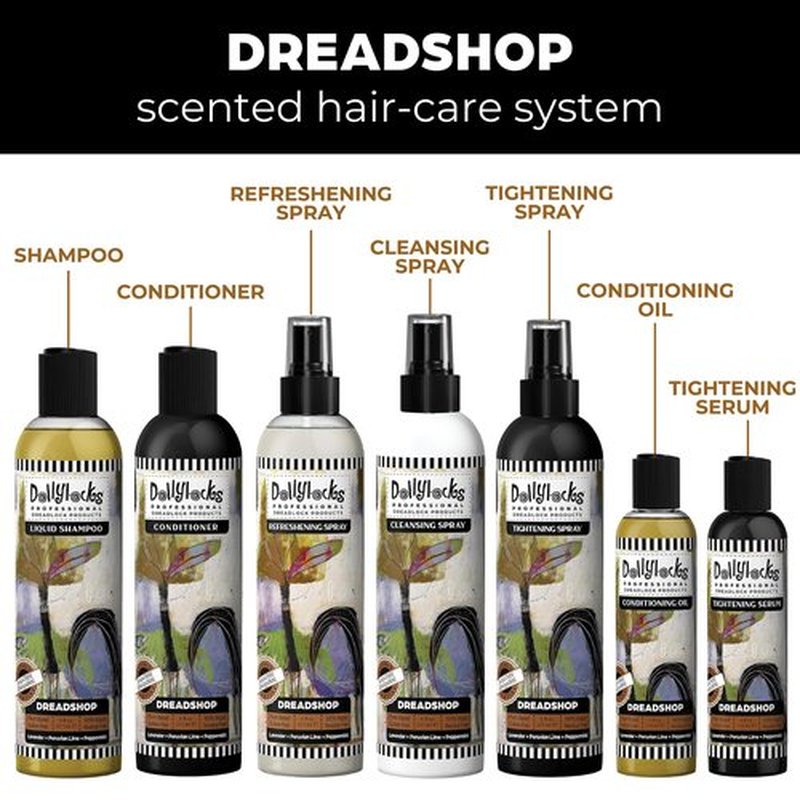 Dollylocks Sea Salt Texture Spray | Plant-Based, Vegan, Residue-Free | Tighten Locs Dreadlocks | Loose Hair Care | Fragrance Free | 8oz