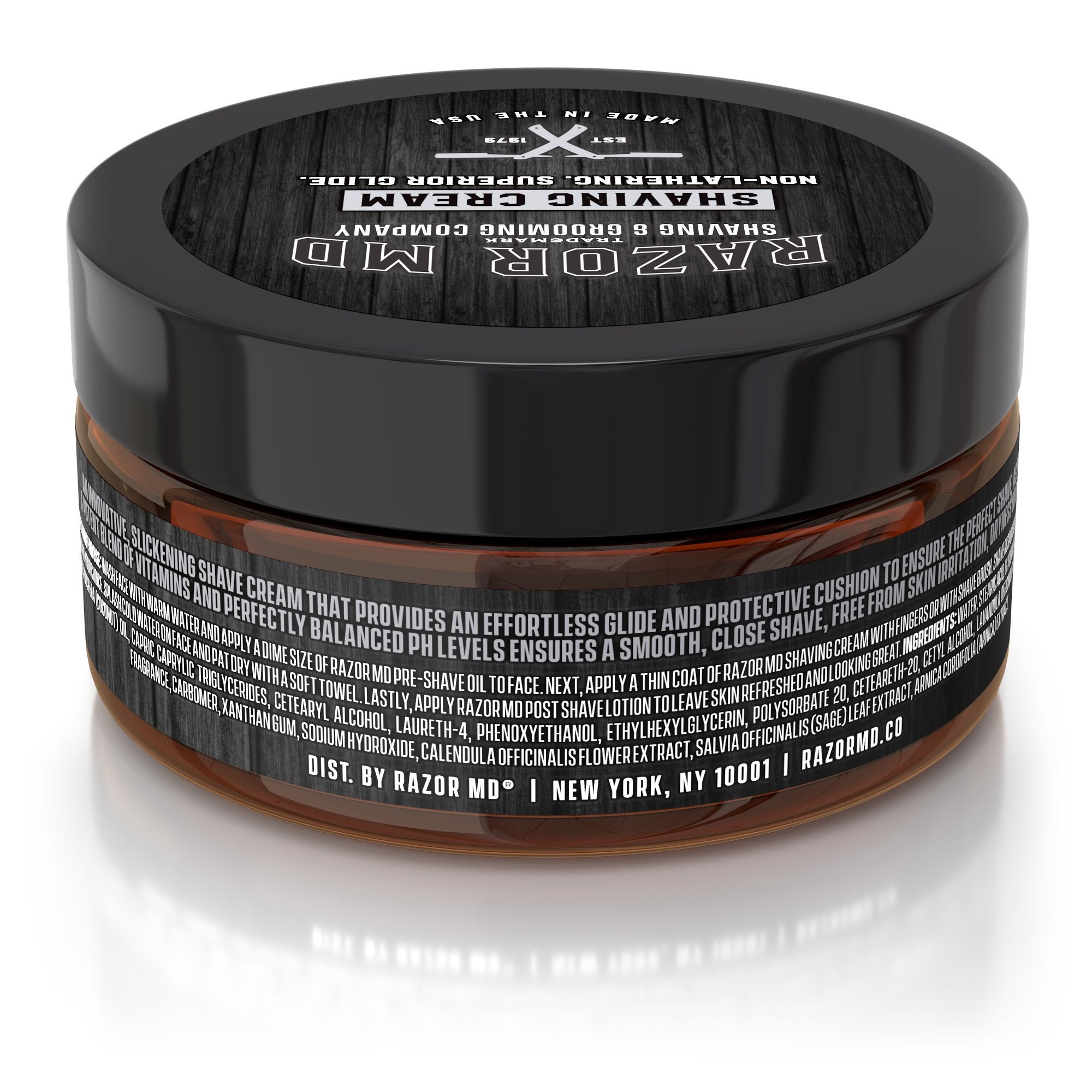Razor MD Mens Shaving Cream for Normal to Slightly Oily Skin, Shaving Tools & Accessories for Modern Men, Sandalwood 8 oz