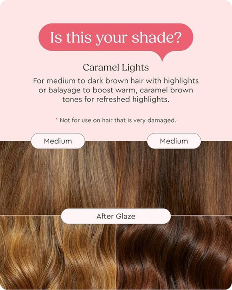 Glaze Super Gloss Color Conditioning Gloss - Caramel Lights for Medium to Dark Brown Hair | Enhances Color & Boosts Shine