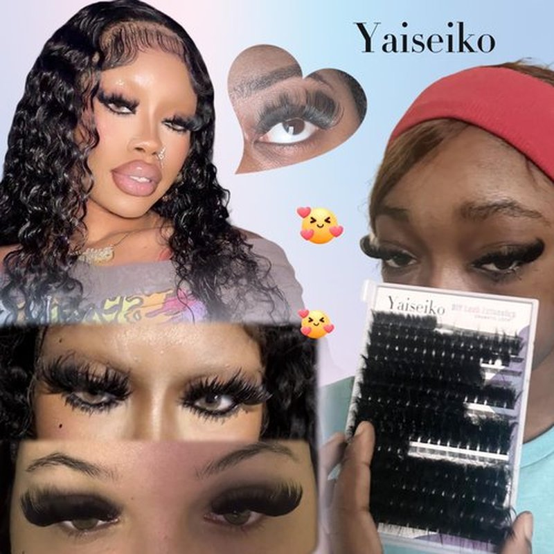 Lash Clusters 300D Thick Long 12-25mm Volume Cluster Eyelash Extensions 224Pcs Wispy Individual Lashes D Curl Waterproof Eyelash Clusters Soft False Eyelashes DIY at Home, by Yaiseiko