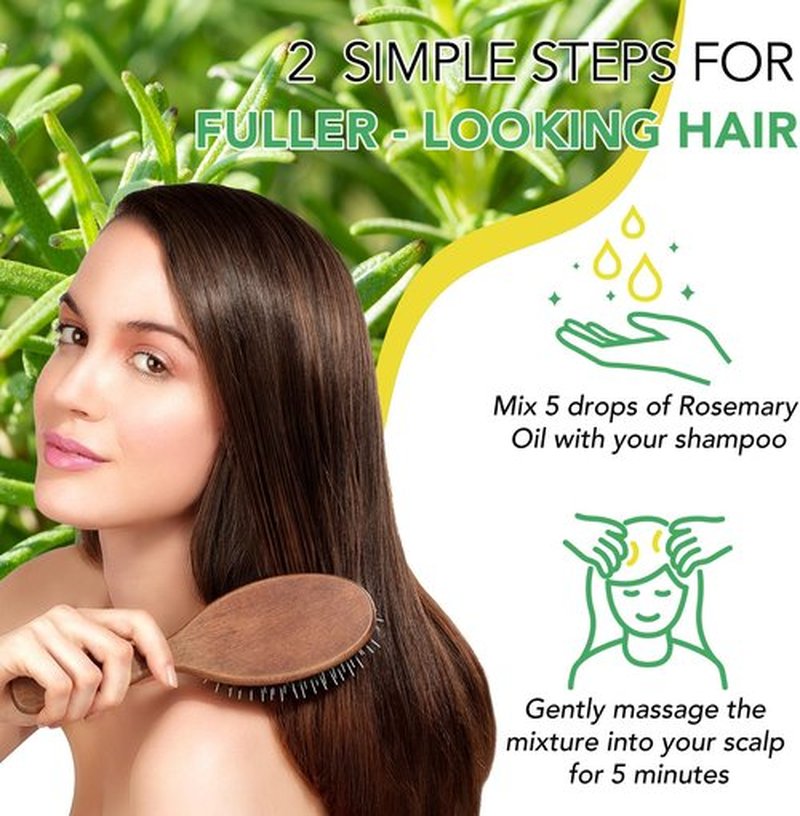 2 Pack Organic Rosemary Oil for Hair Growth,100% Pure Rosemary Essential Oil for Eyebrow and Eyelash Nourishes The Scalp