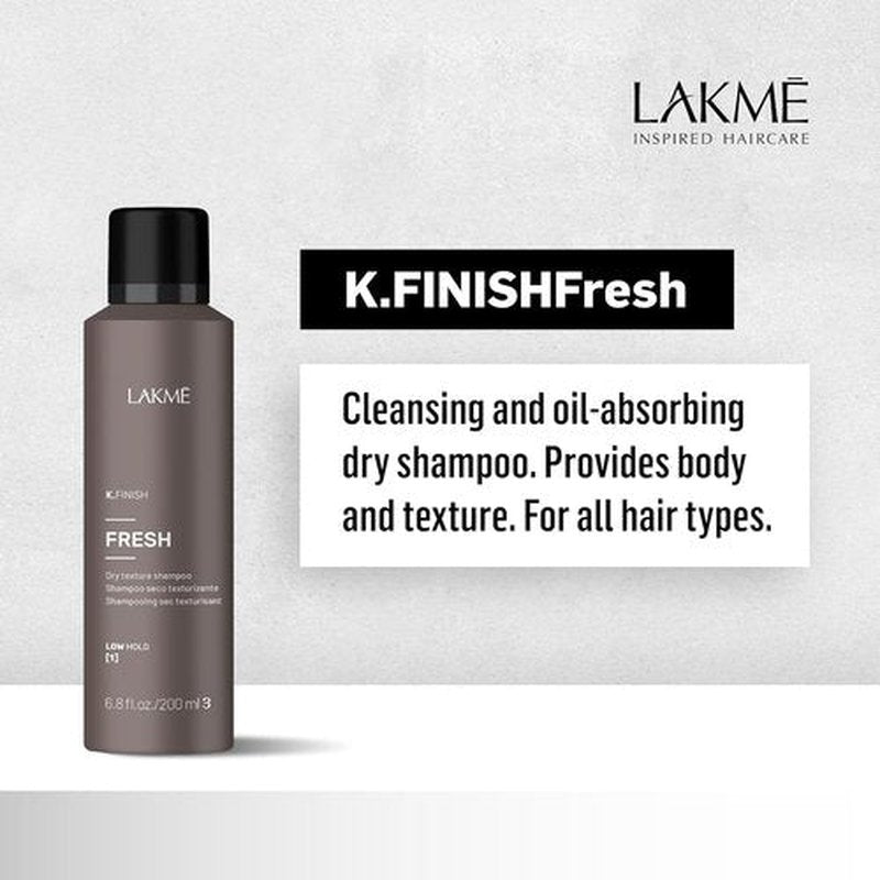 LAKMÉ K.Finish Fresh Texturizing Dry Shampoo - Volumizing Hair Spray for Extra Volume | 6.8 Fl Oz