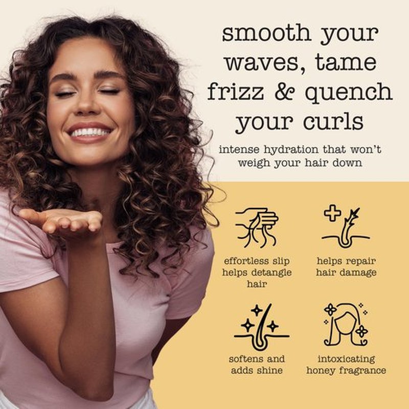 SAUCE BEAUTY Hair Mask, Honey Chia Smoothing Curl Mask for Dry Hair (10.5 Fl Oz) Hydrating, Anti Frizz Softener with Shea Butter, Honey & Chia for Naturally Curly, Wavy & Coily Hair Care