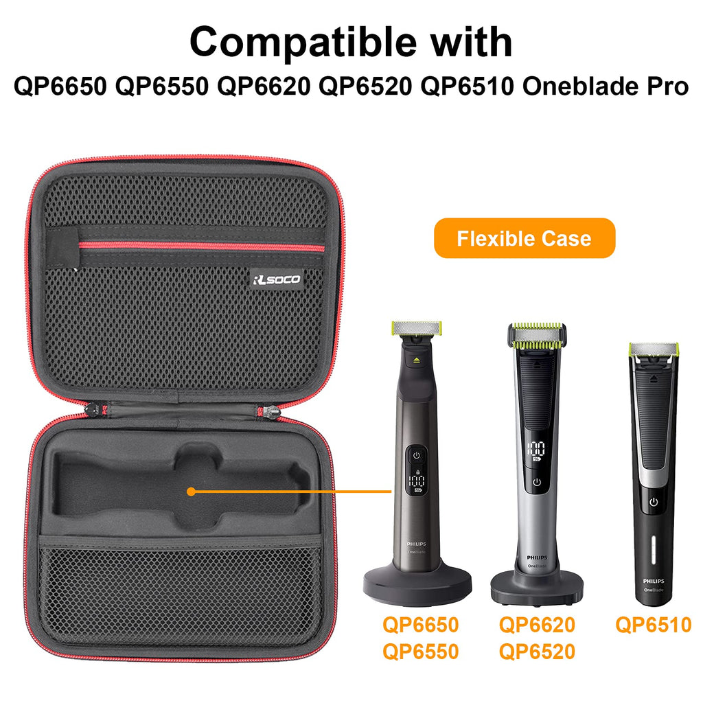 RLSOCO Carrying Case Compatible With Philips QP6530/70,QP6530/80,QP6531/70,QP6550/70,QP6520/70,QP6510/20 Hybrid Electric Trimmer (Case Only)