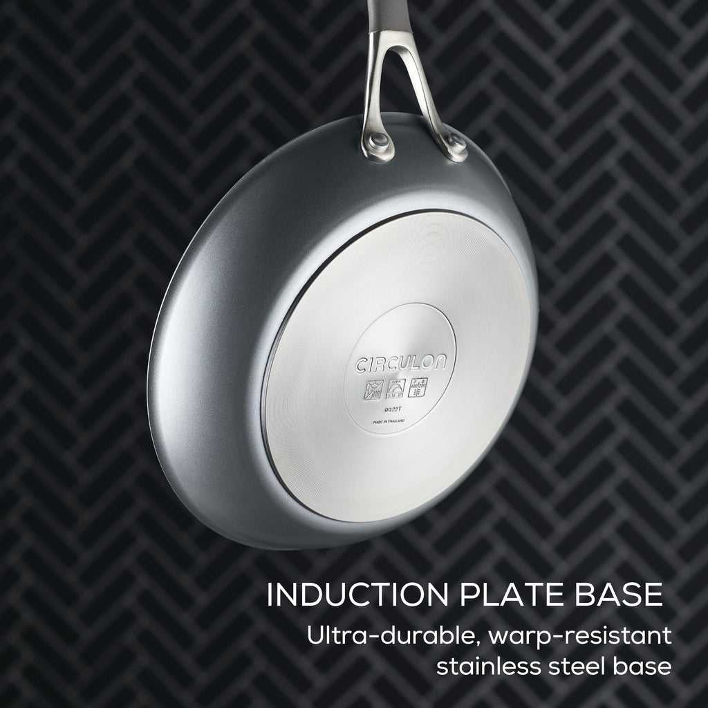 Circulon A1 Series with ScratchDefense Nonstick Induction 8.5-Inch and 10-Inch Frying Pan Set, Induction Cookware, 2-Piece, Graphite