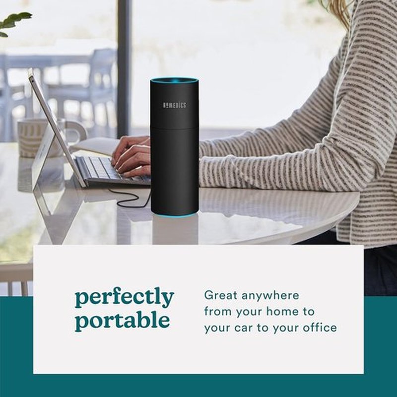 Homedics Portable Humidifier - Cool Mist Air Humidifier with Color-Changing Light | Compact for Travel & Office