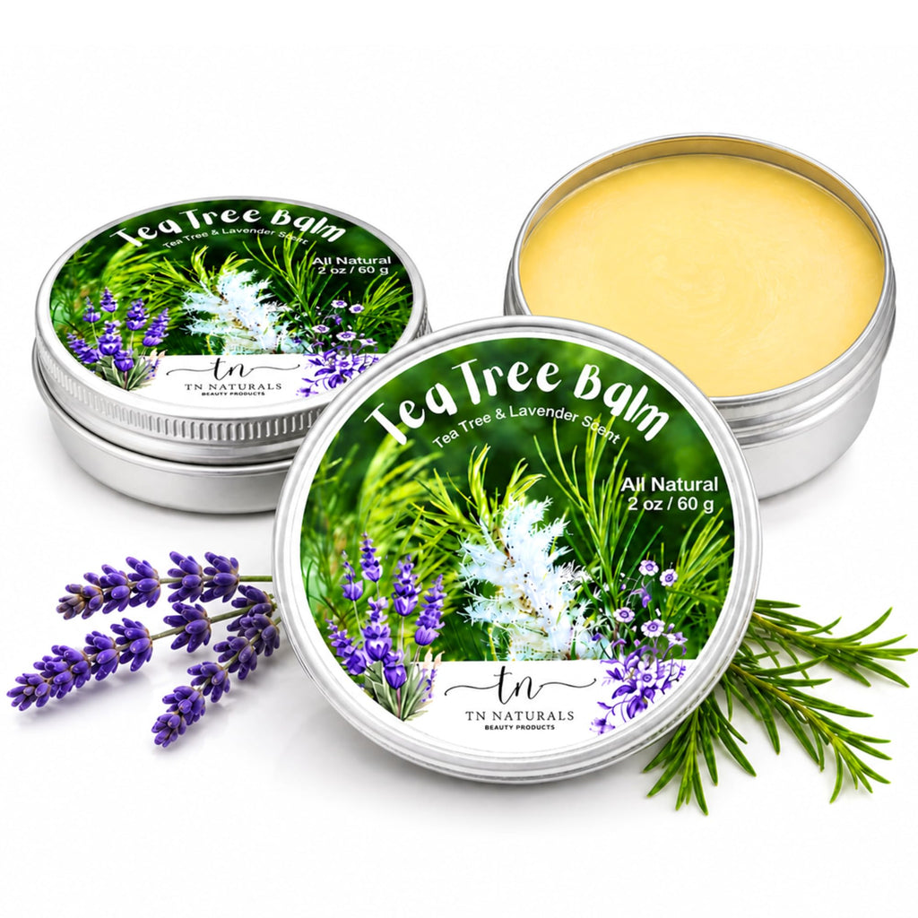 Tea Tree Oil Balm for Itchy Skin Relief – Soothing Moisturizing Balm for Dry Skin, Bug Bites, Chafing & Irritated Skin – Natural Skin Care for Body, Hands & Feet (1 Pack)