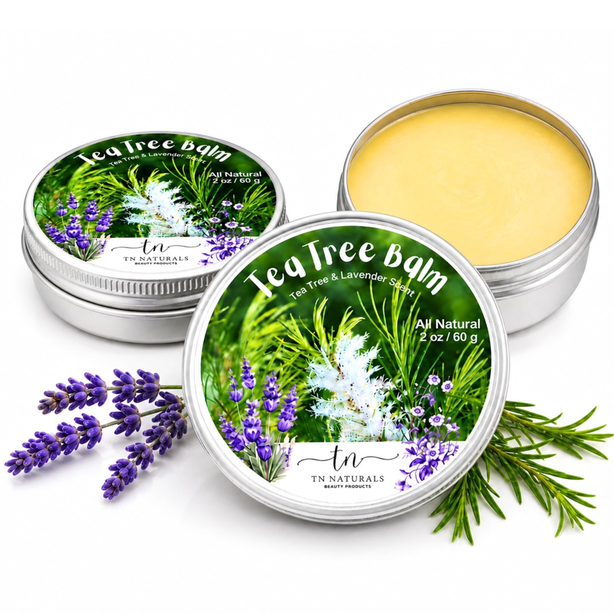 Tea Tree Oil Balm for Itchy Skin Relief – Soothing Moisturizing Balm for Dry Skin, Bug Bites, Chafing & Irritated Skin – Natural Skin Care for Body, Hands & Feet (1 Pack)