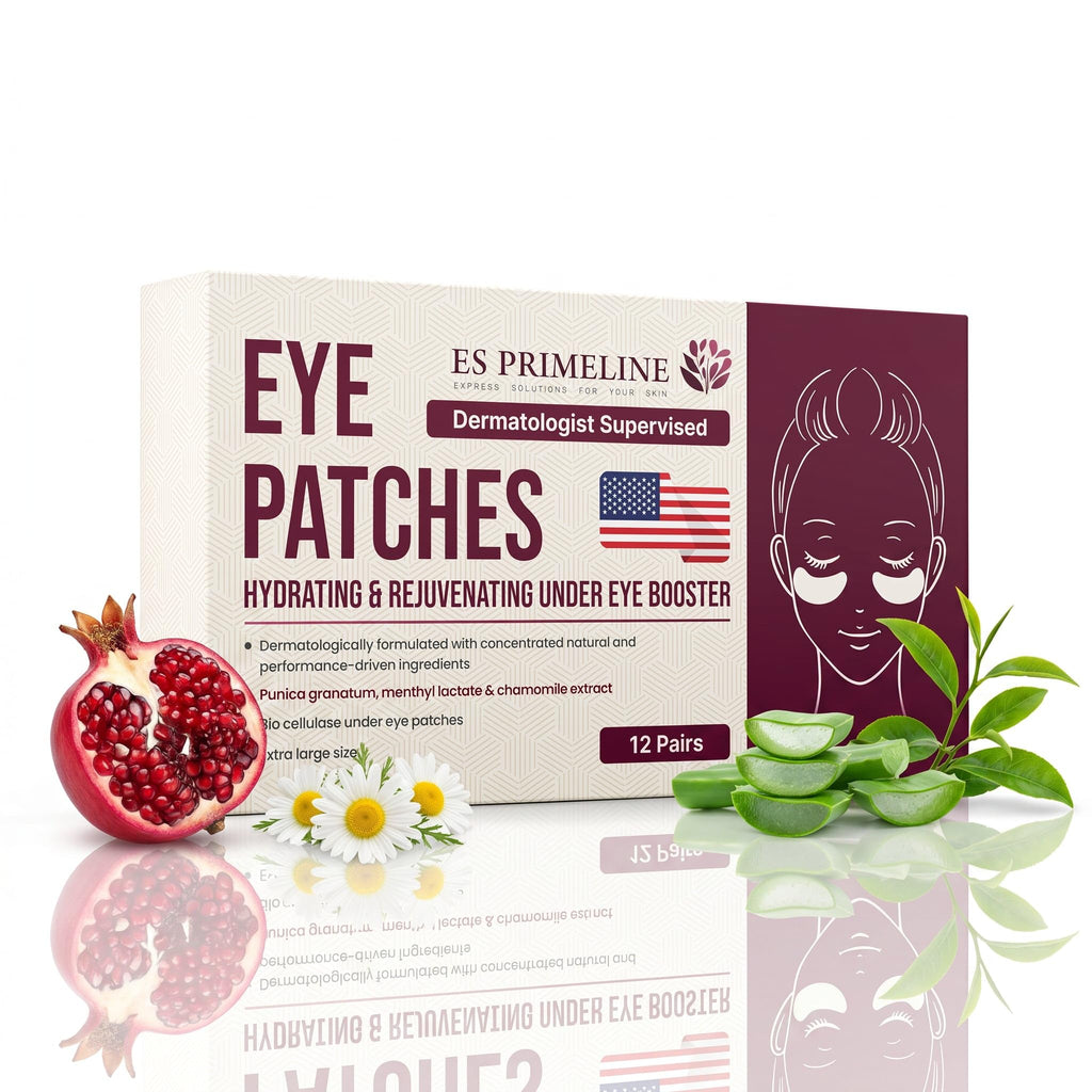 Under Eye Patches for Puffy Eyes, Dark Circles & Fine Lines –Hydrating, Cooling & Smoothing Eye Masks –Breathable with Hyaluronic Acid & Natural Ingredients –Travel & Daily Use –12 Pairs