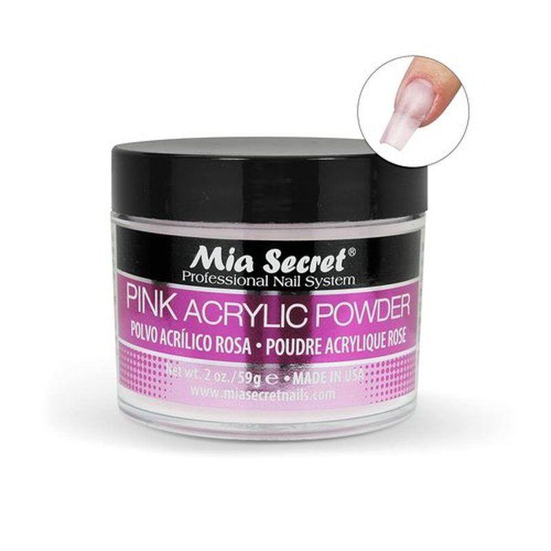Mia Secret Pink Acrylic Powder - Professional Nail System | 2 OZ for Stunning Nails