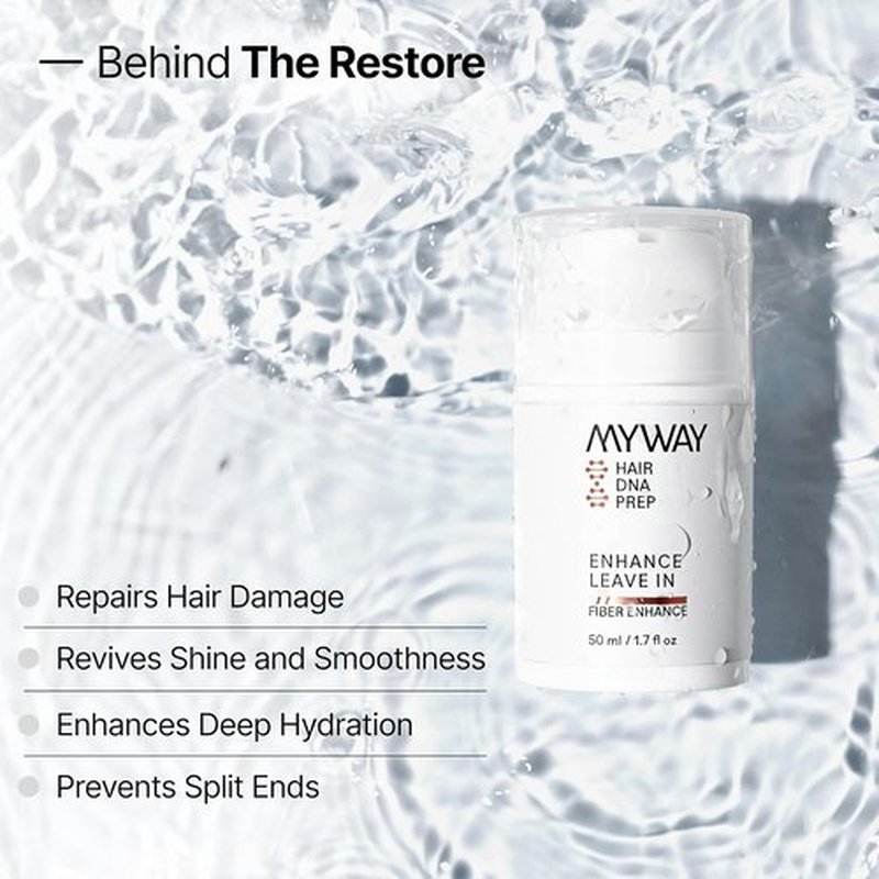 My Way Hair DNA Leave-In Conditioner - Deeply Nourishing Damage Reversal & Shine Revival - 1.7 oz