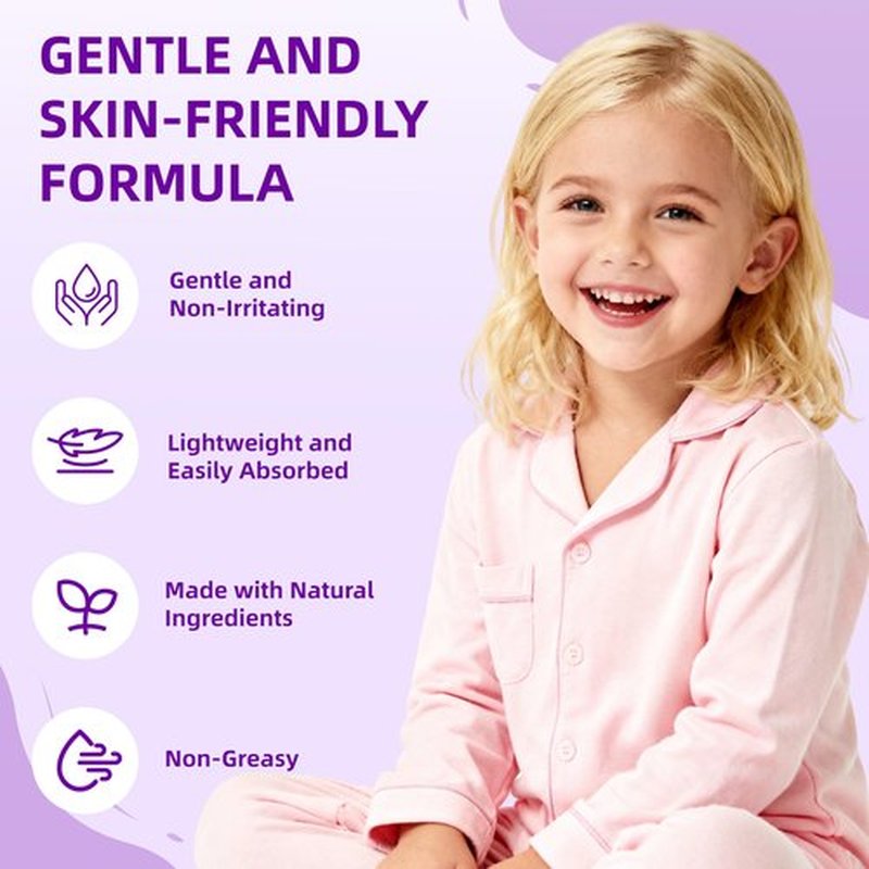 Magnesium Lotion for Kids & Babies, Lavender Magnesium Cream for Sleep, Soothing Relief & Relaxation, Topical Buttur, Apply to Legs, Arms, Stay Calm at During the Night (4 oz, Lavender)