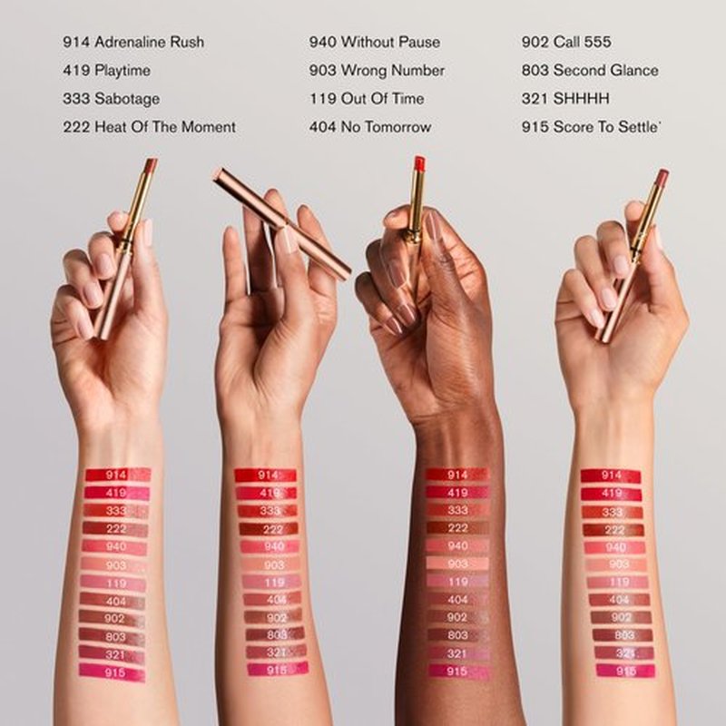 Estée Lauder Pure Color Explicit Long-Lasting Slick Shine Slim Lipstick for Women | Plumping & Hydrating, 321 Shhhh