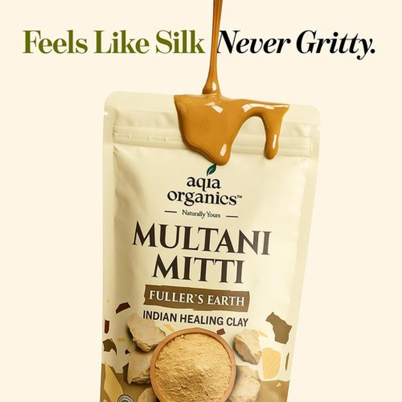 Multani Mitti Powder | Indian Healing Clay | 100% Pure Fullers Earth Powder for Natural Skin Tightening Face Mask | Deep Pores Cleansing | Bentonite Clay | Tan Removal Face Pack | 8 oz