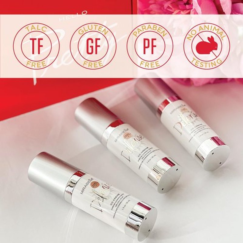 Mirabella Defense CC Creme Full Coverage Foundation with SPF 20, CC Cream Foundation with Sunscreen & Hyaluronic Acid, Oil Control with Salicylic Acid - Fair