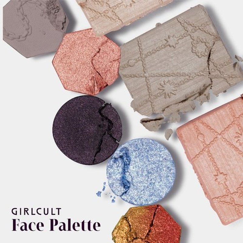 GIRLCULT All-in-One Makeup Palette, Full Face Makeup Palette with Eyeshadow Blush Bronzer and Highlighter, Matte and Shimmer Face Palette for Travel and Daily Makeup #04