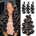 12A Human Hair Bundles 18 18 18 Inch Raw Body Wave 3 Bundles Human Hair 100% Unprocessed Brazilian Virgin Hair Quick Weave Extensions Natural Black