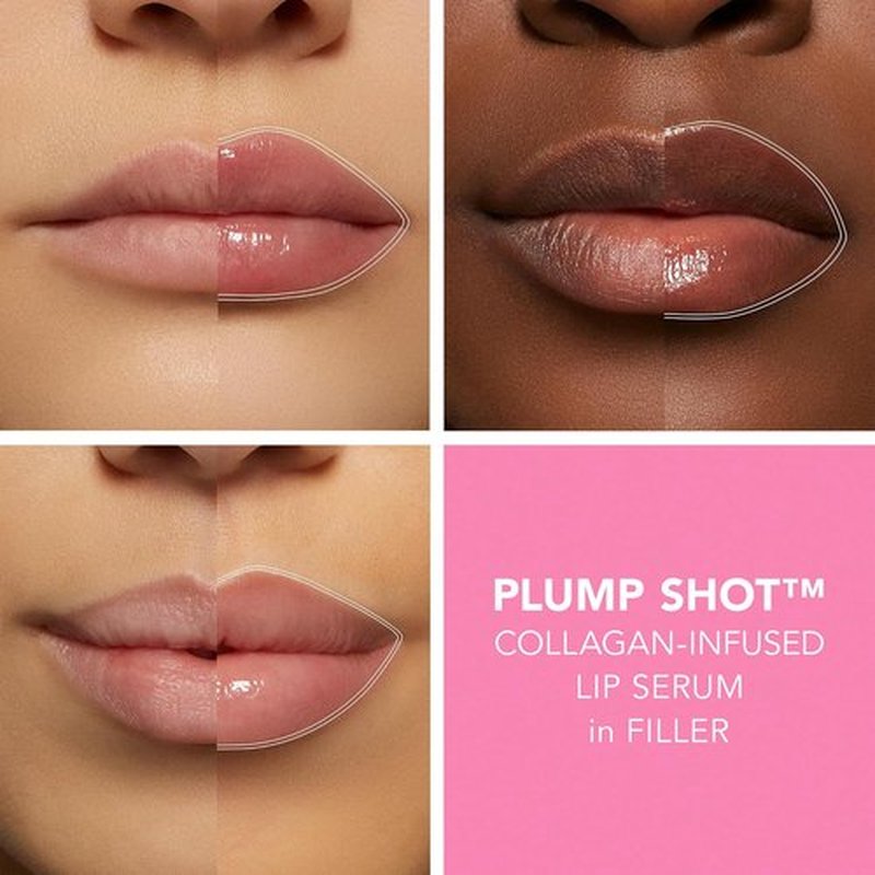 Buxom Plump Shot Lip Serum - Peptide-Infused Lip Plumping Gloss with Hyaluronic Acid & Oils