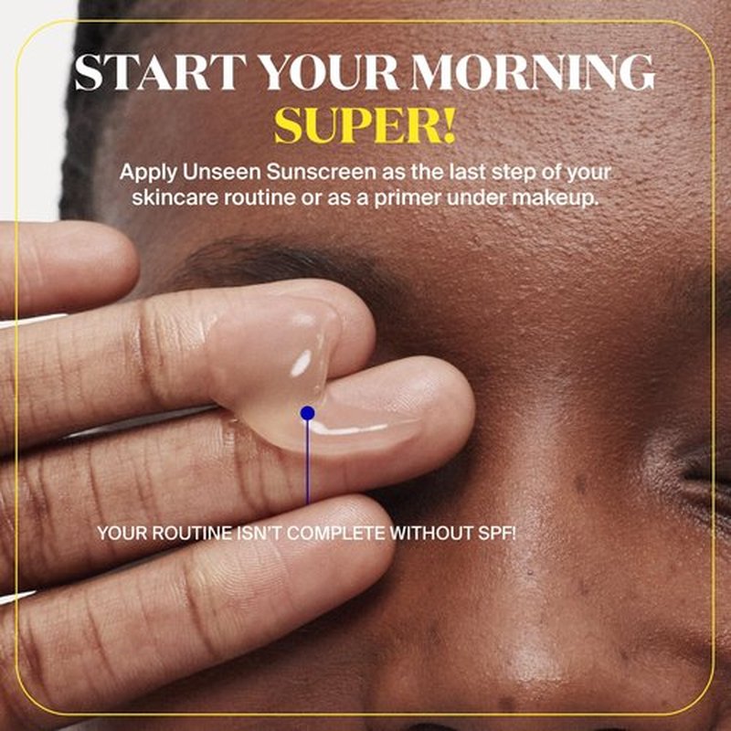 Supergoop! Unseen Sunscreen - SPF 50 - Clear & Invisible Face Sunscreen + Broad Spectrum + Makeup-Gripping Primer - Weightless, Scentless, Oil Free - For All Skin Types & Tones - 1.7 fl oz