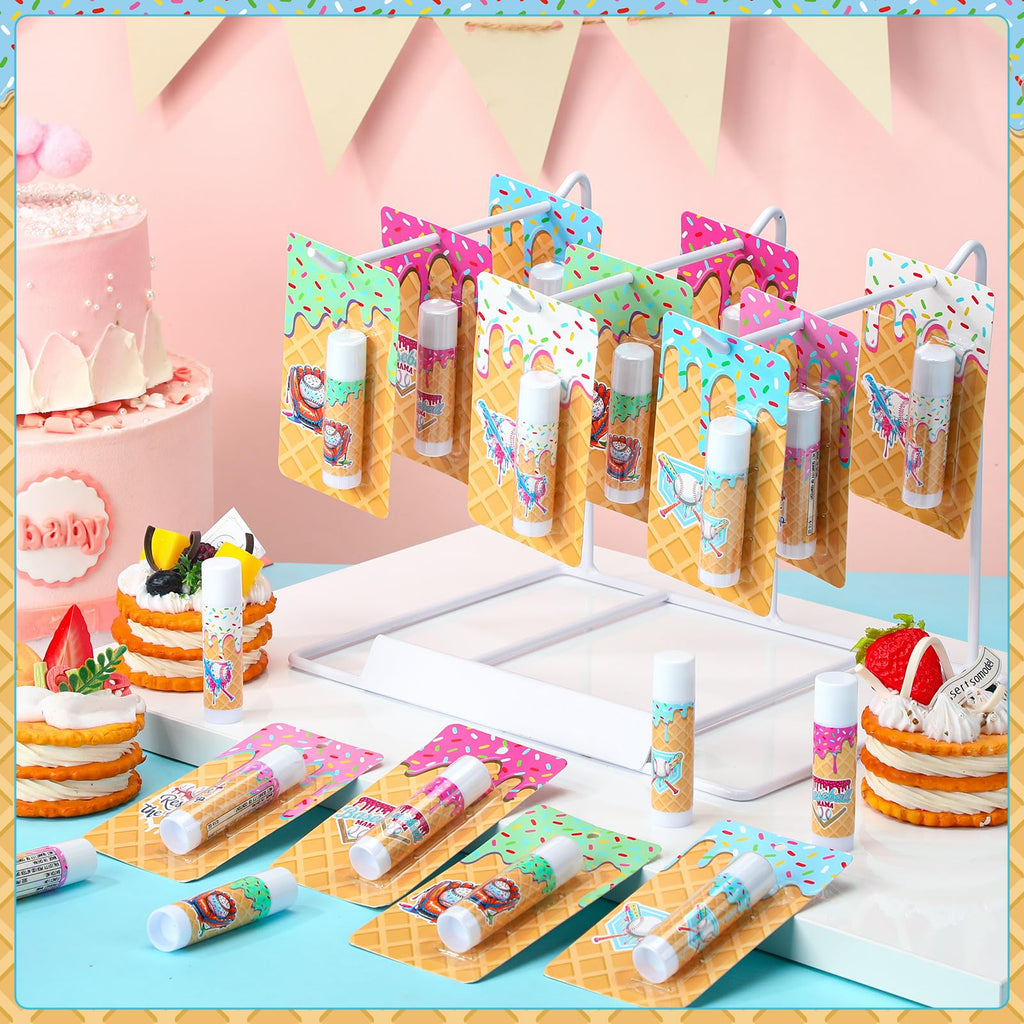 Loopeer 45 Pcs Ice Cream Baseball Drip Party Favor Gifts Bulk Baseball Drip Lip Balms Goodie Bags Favors Sports Team Gifts Birthday Party Decoration Inspirational Accessories for Teen Adult(Classic)