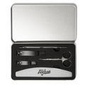 Kijibae Nail Aid Kit | Compact Metal Case Manicure & Pedicure Tool Set for Home & Travel | Clippers (Large/Small), Scissors, File, Cuticle Pusher | K-Beauty Grooming Essentials, Gift Ready
