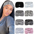 Tobeffect 8 Pcs Turban Headbands for Women, Boho Stretchy Hairbands Fashion Women's Headband Non-slip Big Large African Sport Workout Head Bands for Lady